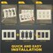 Faith 3-Gang Decorator Screwless Wall Plates, 4.68inH x 2.93in L, Fits GFCI, USB Recep, Dimmers, Ivory SWP3-IV-01 - alternate 6
